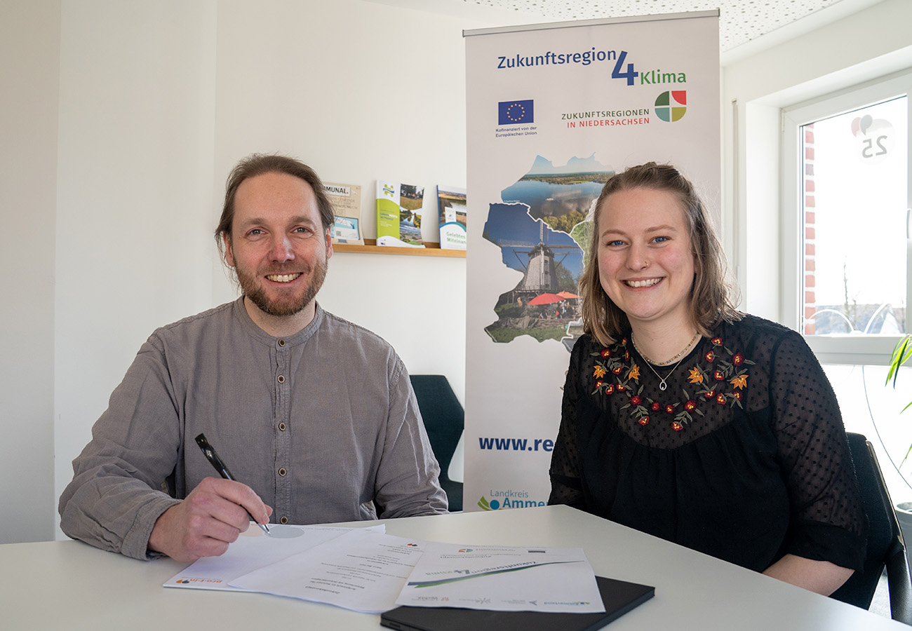 Marvin Leck wird Berater und Johanna Muke die Regionalmanagerin für die Zukunftsregion.